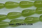 CKA105 15.5 inches 10*20mm teardrop Korean jade gemstone beads