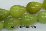 CKA108 15.5 inches 15*20mm teardrop Korean jade gemstone beads