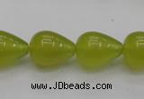 CKA213 15.5 inches 13*18mm teardrop Korean jade gemstone beads