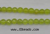 CKA217 15.5 inches 6mm faceted round Korean jade gemstone beads