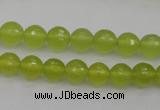 CKA218 15.5 inches 8mm faceted round Korean jade gemstone beads