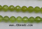 CKA219 15.5 inches 8mm faceted round Korean jade gemstone beads