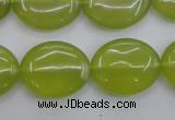 CKA248 15.5 inches 18*22mm oval Korean jade gemstone beads