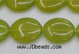 CKA249 15.5 inches 18*22mm oval Korean jade gemstone beads