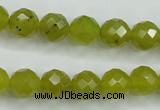 CKA27 15.5 inches 10mm faceted round Korean jade gemstone beads