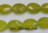 CKA271 15.5 inches 12*16mm faceted oval Korean jade gemstone beads