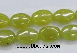 CKA33 15.5 inches 12*16mm oval Korean jade gemstone beads