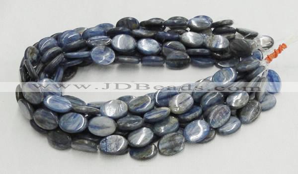 CKC09 16 inches 10*13mm flat oval natural kyanite beads wholesale