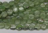 CKC251 15.5 inches 6mm flat round natural green kyanite beads