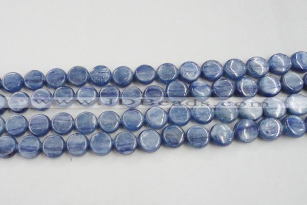 CKC511 15.5 inches 8mm flat round natural Brazilian kyanite beads