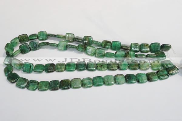 CKC62 15.5 inches 12*12mm square natural green kyanite beads