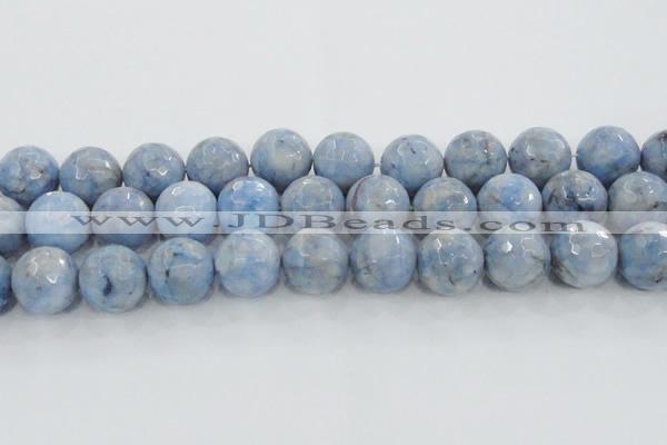 CKC708 15.5 inches 20mm faceted round imitation blue kyanite beads