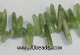 CKC71 15.5 inches 4*10mm – 6*35mm branch natural green kyanite beads