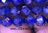 CKC733 15.5 inches 7mm faceted round kyanite gemstone beads