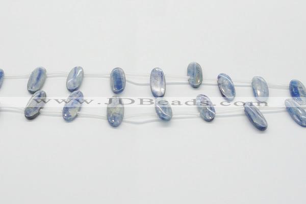 CKC75 Top drilled 11*25mm oval natural kyanite gemstone beads