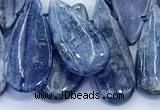 CKC821 15 inches 10*20mm - 16*30mm flat teardrop blue kyanite beads