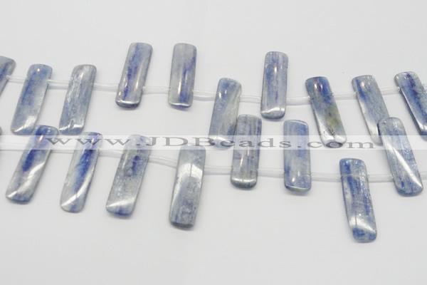 CKC87 Top drilled 11*35mm rectangle natural kyanite gemstone beads