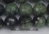 CKJ314 15.5 inches 12mm faceted round kambaba jasper beads