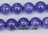 CKQ104 15.5 inches 12mm round AB-color dyed crackle quartz beads