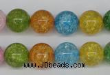 CKQ15 15.5 inches 12mm round dyed crackle quartz beads wholesale