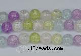 CKQ21 15.5 inches 6mm round dyed crackle quartz beads wholesale