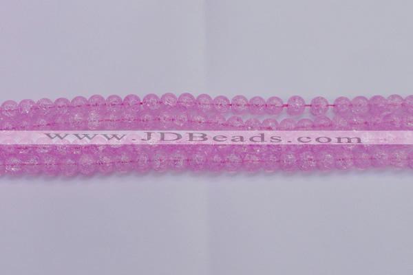 CKQ302 15.5 inches 8mm round dyed crackle quartz beads wholesale