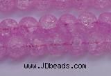 CKQ303 15.5 inches 10mm round dyed crackle quartz beads wholesale