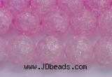 CKQ305 15.5 inches 14mm round dyed crackle quartz beads wholesale