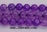 CKQ308 15.5 inches 6mm round dyed crackle quartz beads wholesale