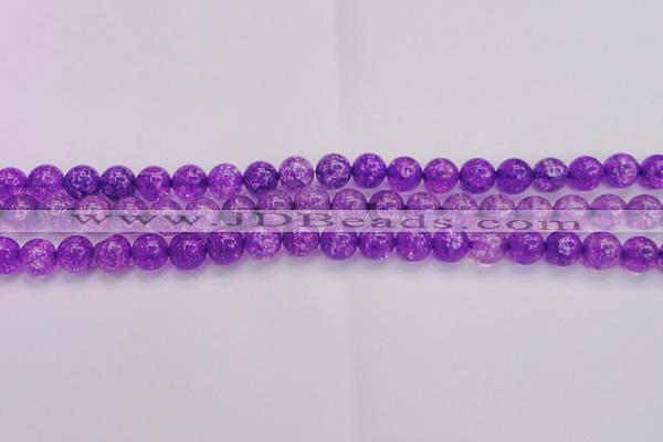 CKQ310 15.5 inches 10mm round dyed crackle quartz beads wholesale