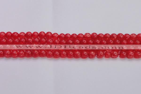 CKQ317 15.5 inches 10mm round dyed crackle quartz beads wholesale