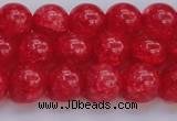 CKQ318 15.5 inches 12mm round dyed crackle quartz beads wholesale