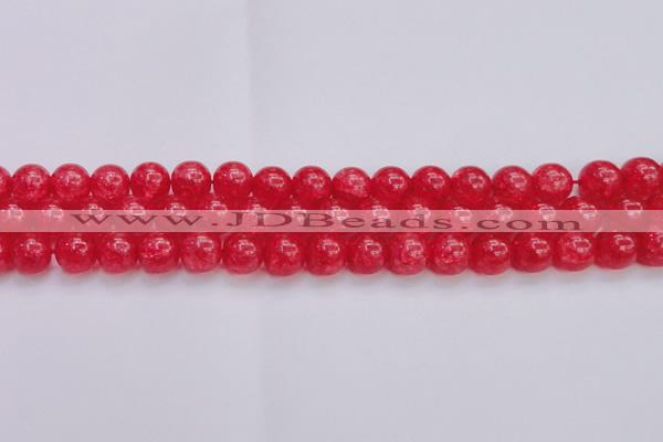 CKQ319 15.5 inches 14mm round dyed crackle quartz beads wholesale