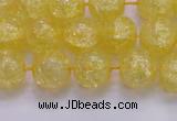 CKQ325 15.5 inches 12mm round dyed crackle quartz beads wholesale