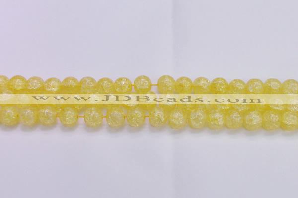 CKQ326 15.5 inches 14mm round dyed crackle quartz beads wholesale