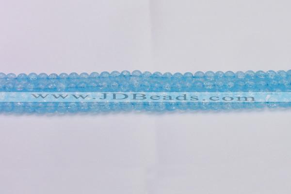 CKQ329 15.5 inches 6mm round dyed crackle quartz beads wholesale