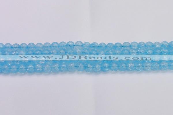 CKQ331 15.5 inches 10mm round dyed crackle quartz beads wholesale