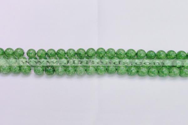 CKQ338 15.5 inches 10mm round dyed crackle quartz beads wholesale