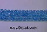 CKQ362 15.5 inches 8mm round dyed crackle quartz beads