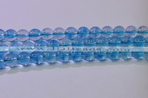 CKQ372 15.5 inches 8mm round dyed crackle quartz beads