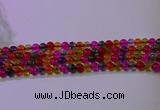 CKQ390 15.5 inches 4mm round dyed crackle quartz beads wholesale