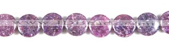 CKU04 15 inches 16mm coin purple kunzite beads wholesale