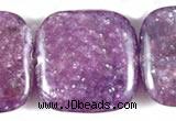 CKU08 15 inches 16*16mm square purple kunzite beads wholesale