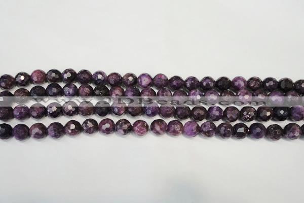 CKU23 15.5 inches 10mm faceted round purple kunzite beads wholesale