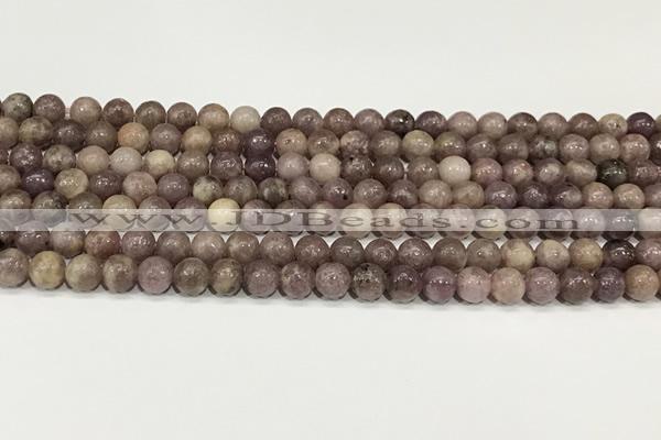 CKU340 15.5 inches 6mm round lepidolite gemstone beads wholesale