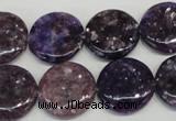 CKU37 15.5 inches 18mm flat round purple kunzite beads wholesale