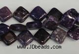 CKU48 15.5 inches 10*10mm diamond purple kunzite beads wholesale