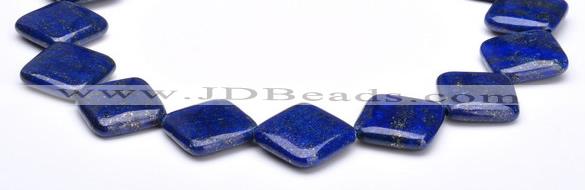 CLA07 24*24mm rhombic deep blue dyed lapis lazuli gemstone beads