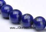 CLA16 Deep blue dyed lapis lazuli 20mm round beads wholesale