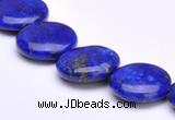 CLA18 16mm coin deep blue dyed lapis lazuli gemstone beads